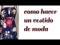 Vestido fruncido en el busto/ facil y de moda