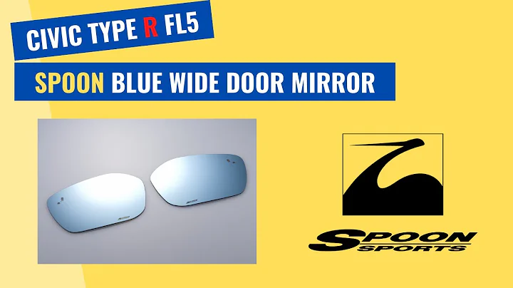 Spoon Sports (スプーンスポーツ) Blue Wide Door Mirror  - FL5 CIVIC TYPE R