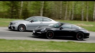 Porsche 991 Carrera S vs Mercedes C63 AMG Black Series Designo