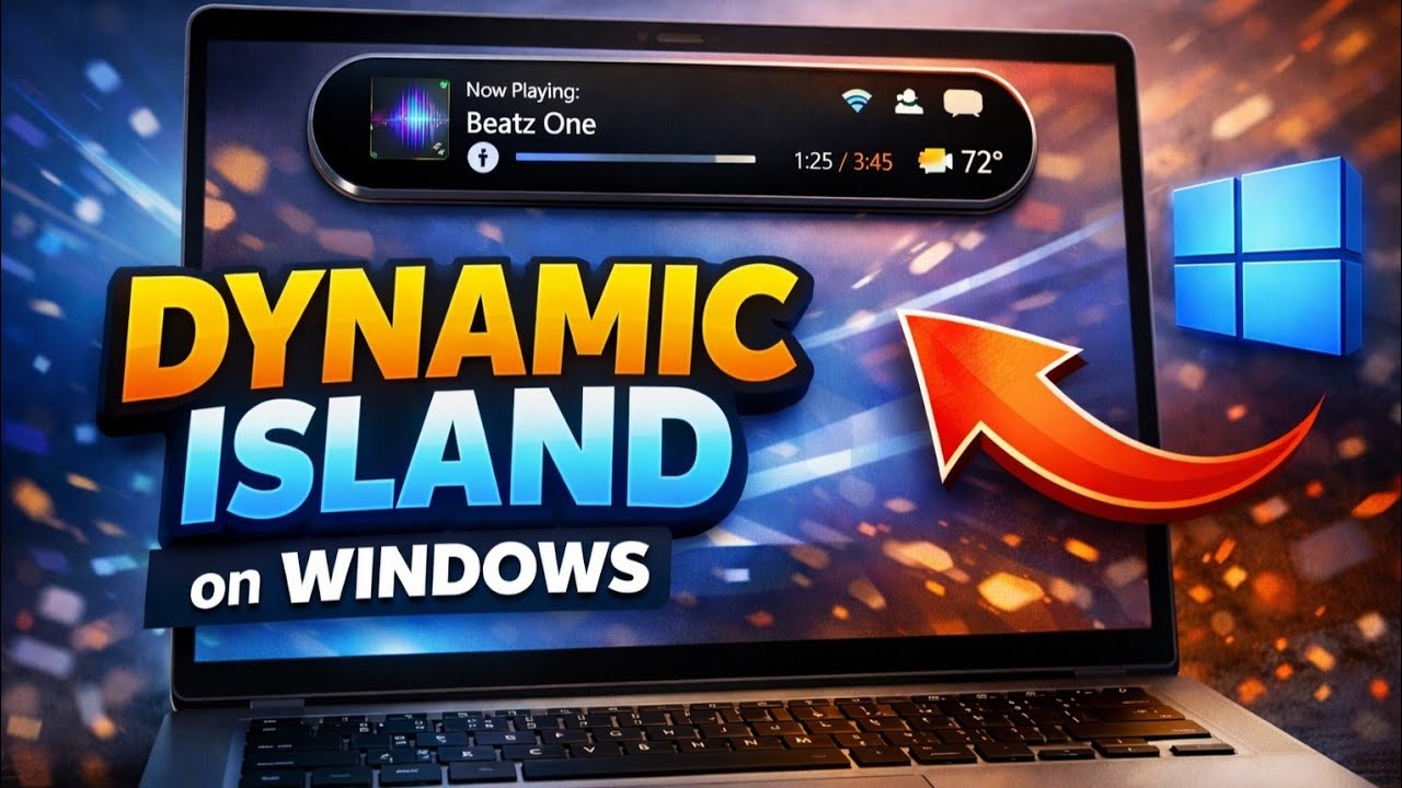Dynamic Windows System Dynamic Island on Windows?! 🤯 Install DynamicWin Safely & Make Your PC ...