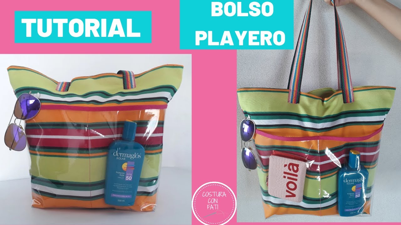 BOLSO PLAYERO / hacer un bolso para playa - YouTube