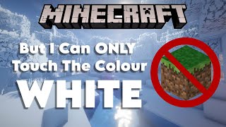 Minecraft But I Can ONLY Touch The Colour White!