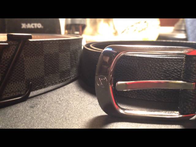 Louis Vuitton Belt - Real vs. Fake Comparison (Damier Graphite) 