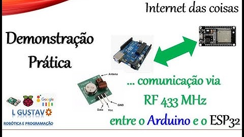 Demonstração prática de comunicação do Arduino com o ESP32 via RF 433 MHz