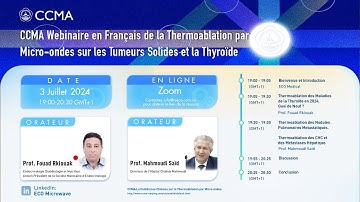 2024 CCMA French webinar on Microwave Ablation for Solid Tumors and Thyroid