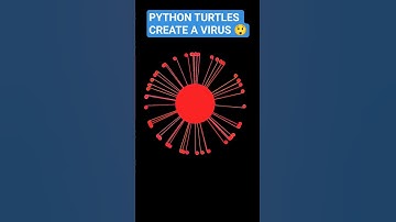 Python Turtle Creates a Virus Animation 🧬 | Viral Python Project #shorts