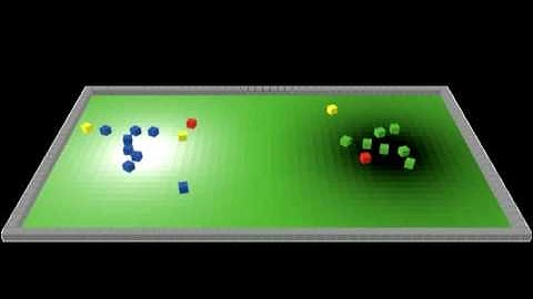 Two robotswarms using the BEECLUST algorithm