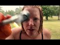 Asmr in the rain  cranial nerve exam haircut measuring you massage