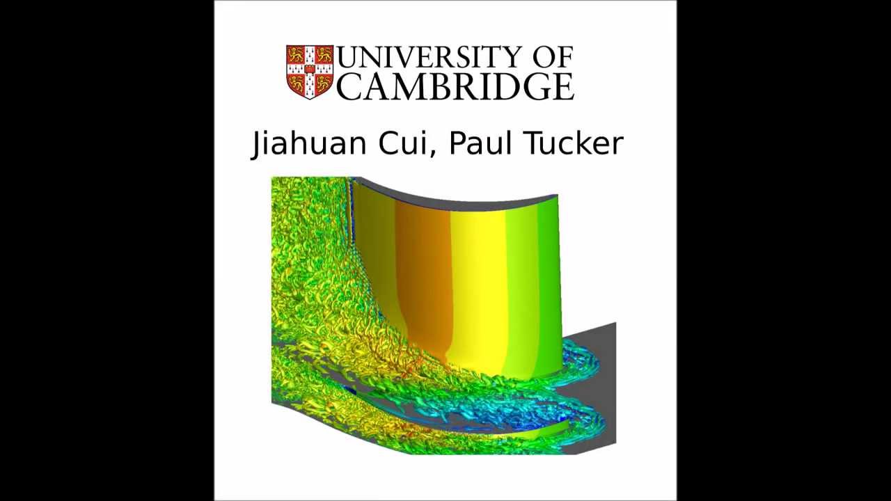 large eddy simulation for flow in a low pressure turbine - YouTube