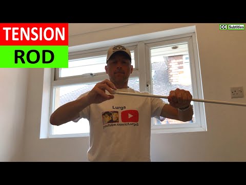How to fit a Spring Tension Curtain Rod - Tension Rod Installation for Net Curtains and Voiles