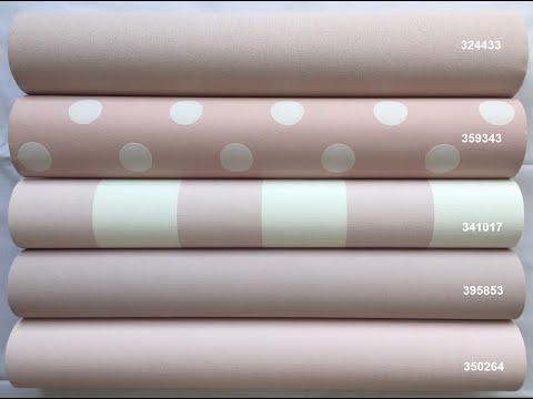 Німецькі шпалери 359343, рожеві в горошок пудрового кольору запорошеної троянди, миючі вінілові обоі на флізеліновій основі, видео 2