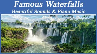 The Sound of Waterfall: 4 Waterfalls Noise & Piano Music