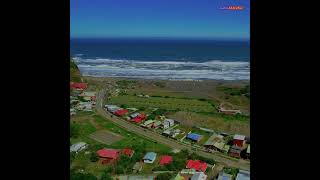 Puerto Saavedra : una imperdible ciudad costera del sur de Chile. Vista Aérea Drone Temuco