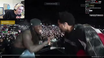 xQc Reacts to Kai Cenat Meeting The Weeknd While He Was Performing with Playboi Carti on Stage