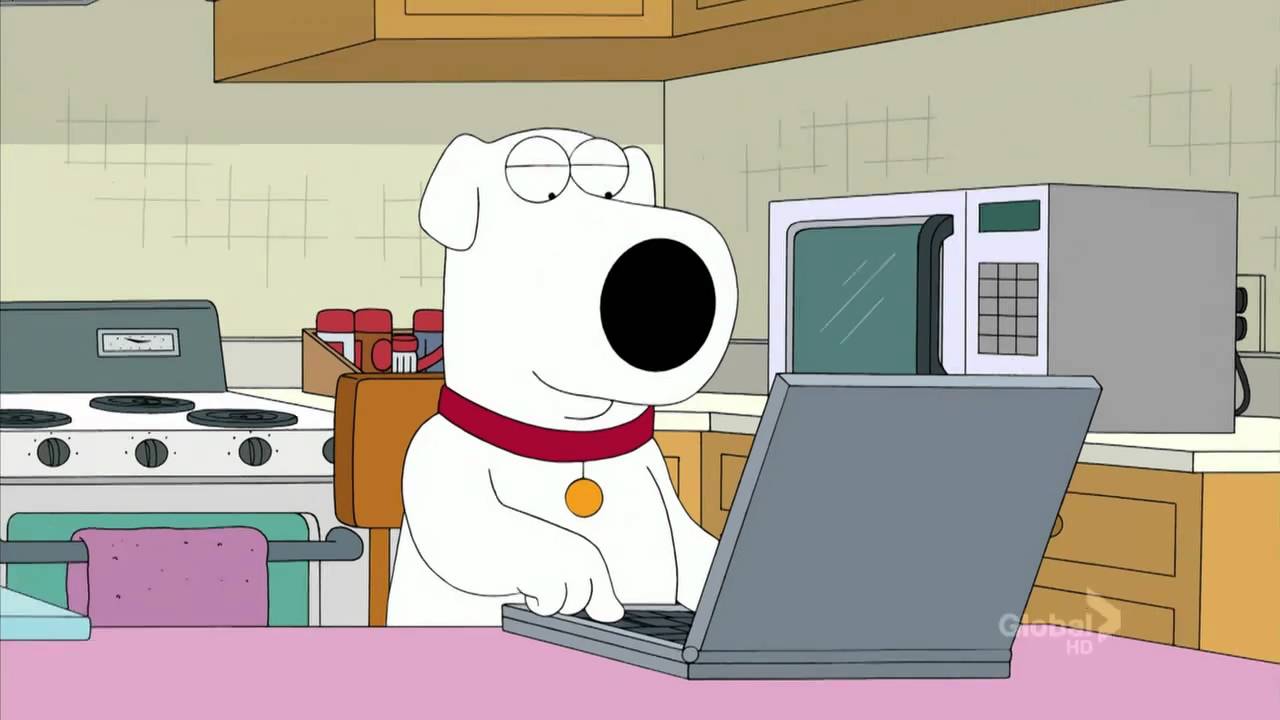 Family guy brian writing a book