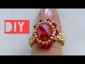 TUTORIAL COMO HACER UN ANILLO FACIL CON CRISTALES / DIY HOW TO MAKE A RING EASY