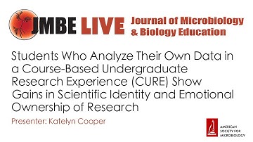 Students Who Analyze Their Own Data in a Course-Based Undergraduate Research Experience (CURE)