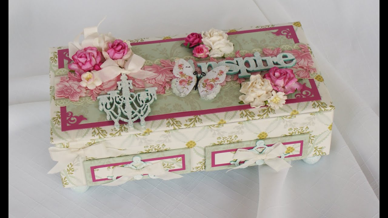 Vintage Shabby Premade altered Keepsake Box AND Card Kit ...