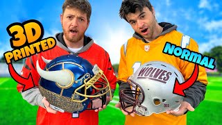 Testing 3D Printed vs Regular Football Helmets! (Ft.YoBoy Pizza)