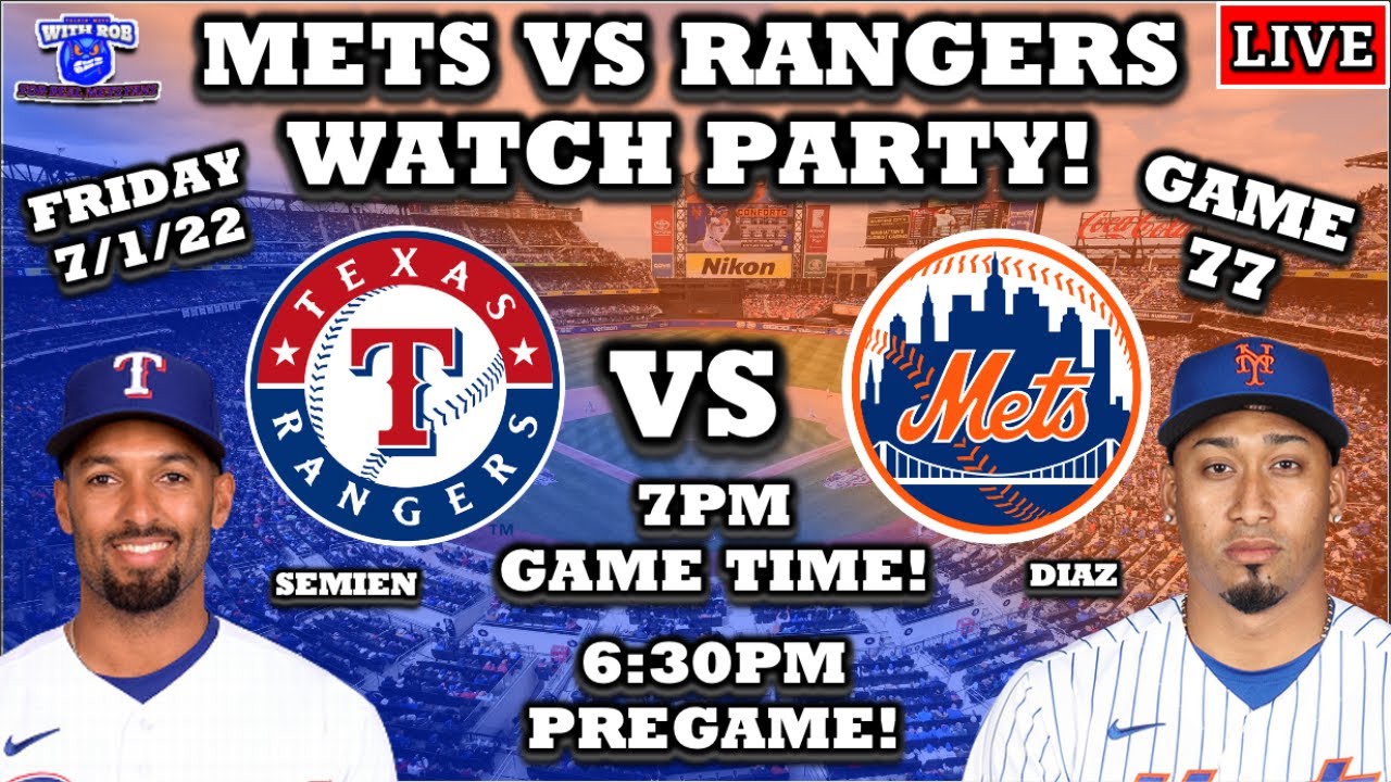 New York Mets vs Texas Rangers GAME 77 Mets Game Live Mets Trade Rumors MetsvsRangers MLB