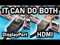 A displayport port that you can plugmi into