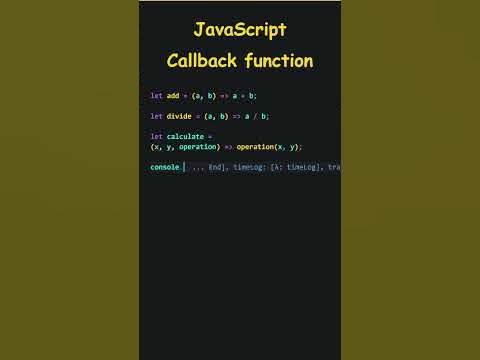 JavaScript Callback Function - YouTube