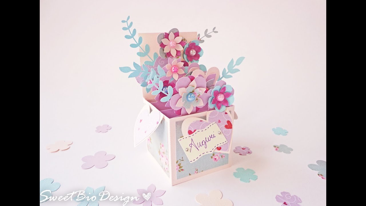 Scatola fiori Pop-up - card pop up 3d flowers