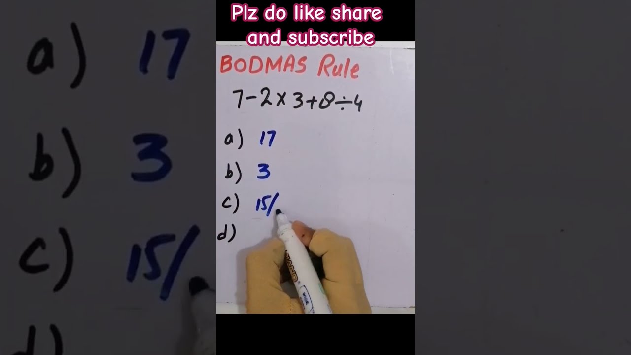 BODMAS Rules Shorts Tricks Maths Viral Trending Ytshorts Education Youtubeshorts