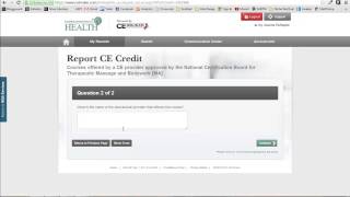 Self-Reporting NCBTMB Hours to CE Broker