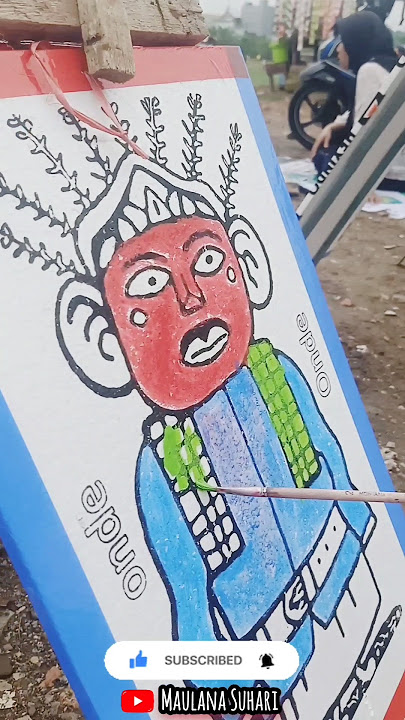 MEWARNAI ONDEL2 GUYS  #ondelondel #ondelondellucu #badutlucu #badut #shorts #koodja #viral #ondel2