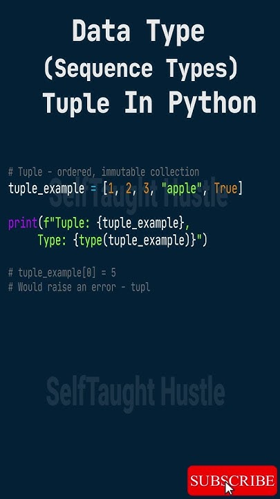 Data type Sequence Types Tuple in Python #coding #code #programming ...