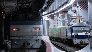 [貨物列車撮影記録] うめきたを行くEF66やプッシュプルの福山レールなど！