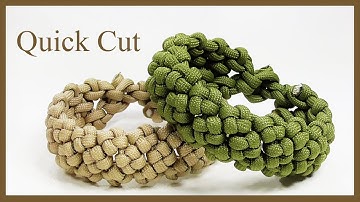 Paracord Bracelet: Wide "Cross Knot" Bracelet Design - Quick Cut
