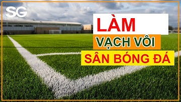 Cách Thi công Sân bóng mini Cỏ nhân tạo 7 người | Phần 5 - Tạo vạch vôi trắng