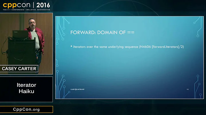 CppCon 2016: Casey Carter “Iterator Haiku"