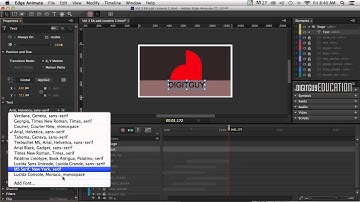 Edge Animate Animated logo Part 4 Typography