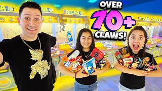 We PLAYED Every SNACK Claw Machine in this Arcade! (OVER 70+ MACHINES)