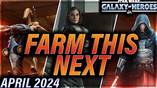 PRIORITY FARMING LIST (April 2024) #starwars #galaxyofheroes #swgoh