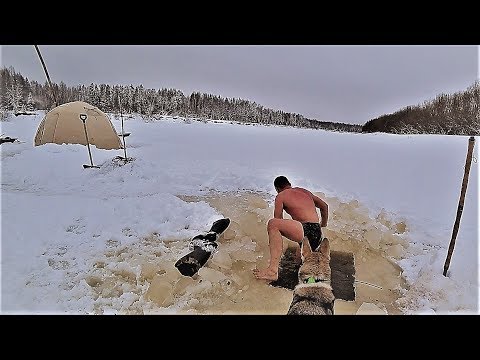 ''ЯНВАРЬНУЛСЯ'' СДЕЛАЛ ПРОРУБЬ, КУПАЮСЬ! БАНЯ ПРЯМ НА ЛЬДУ--ВСЕ ПРОСТО СУПЕР