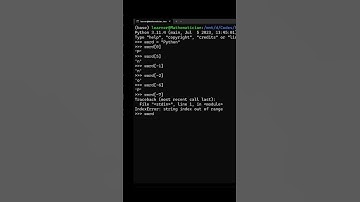 #Indexing in #Python