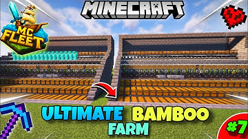 Finally I Made An Ultimate Automatic *BAMBOO*Farm 🤩 In Mcfleet|| Minecraft #hindi 