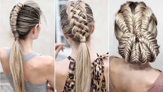 10 Amazing Braid &amp; Hairstyle Tutorial - Hairstyle Transformation - DIY!