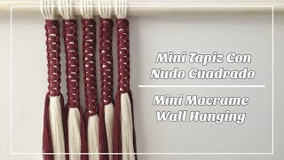 Mini Tapiz con Nudo Cuadrado/ Mini Macrame Wall Hanging