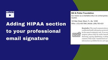 How to add a HIPAA disclaimers area to your email signature