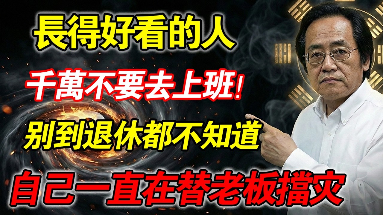 倪海廈警告：長相好看的人，千萬別去上班！這不是安穩，是拿你的壽命與福報在幫老闆擋災！#易經風水 #面相學 #中醫養生 #經方