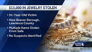 $13,000 in gold, jewelry stolen from 91-year-old woman's home