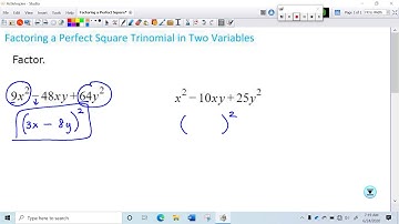 Factoring a Perfect Square Trinomial in Two Variables