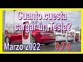 0,7€/100km es lo que  cuesta cargar un coche eléctrico (Tesla Model S) en Marzo 2022