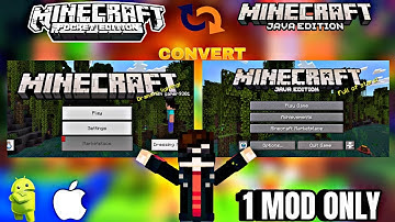 1 MOD TURN YOUR MCPE INTO JAVA EDITION / BEST ADDON TO CONVERT MINECRAFT PE INTO JAVA EDITION