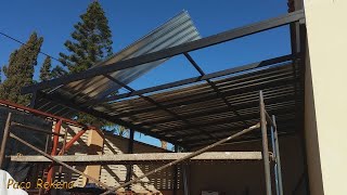 Estructura y montaje de techo con chapa trapezoidal